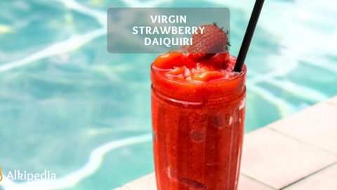Virgin Strawberry Daiquiri  Non-alcoholic strawberry cocktail