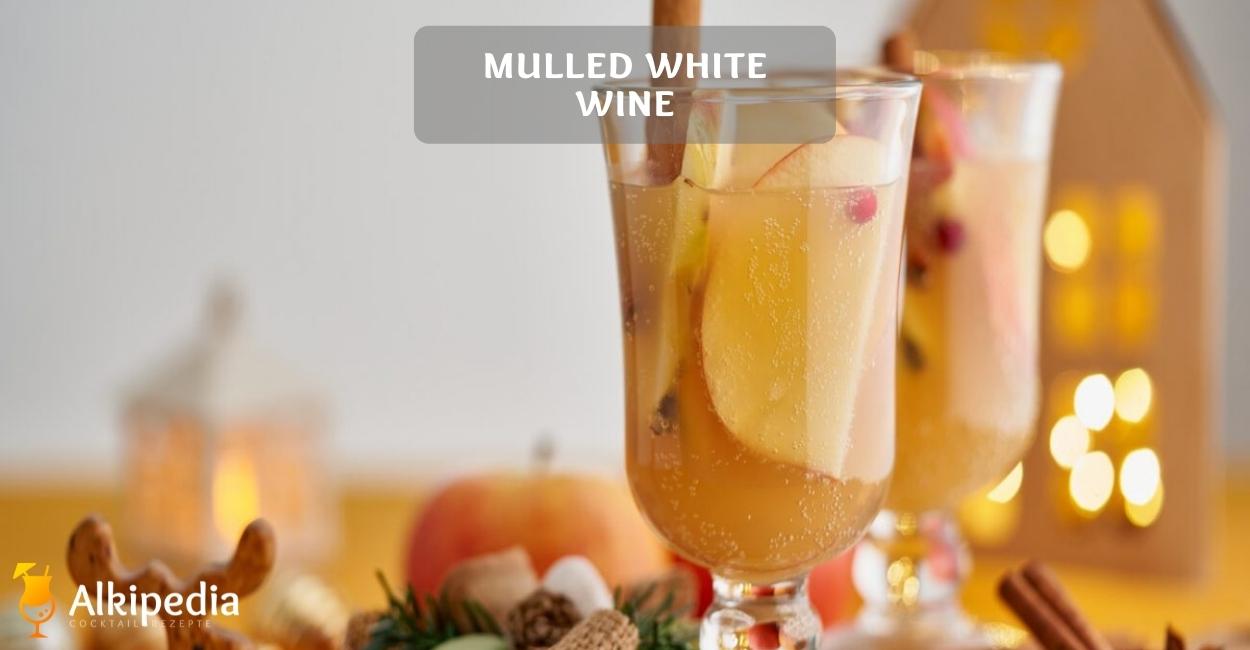 A glass of mulled white wine