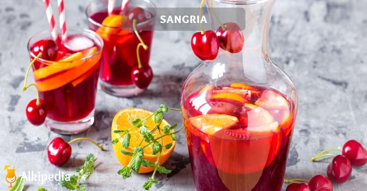 Sangria with cherries